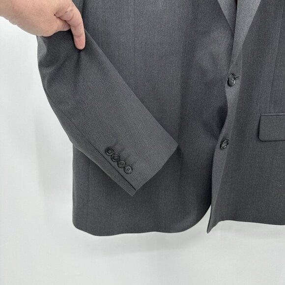 STAFFORD jacket blazer sport coat slim fit travel suit separates gray 48R - Picture 1 of 9